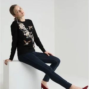 Ted Baker Helliah Graceful Embroidered Sweater - Black